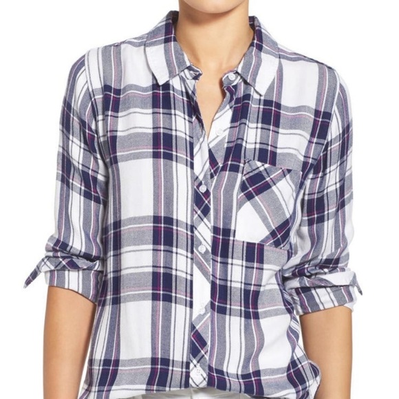 A n t h r o p o l o g i e • Rails plaid coastal cowgirl button down - Picture 2 of 9